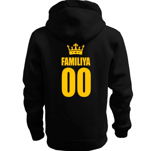 Худи на молнии фамилия и номер с короной