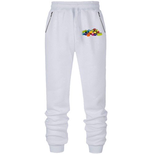 Штаны из футера без начеса с конструктором