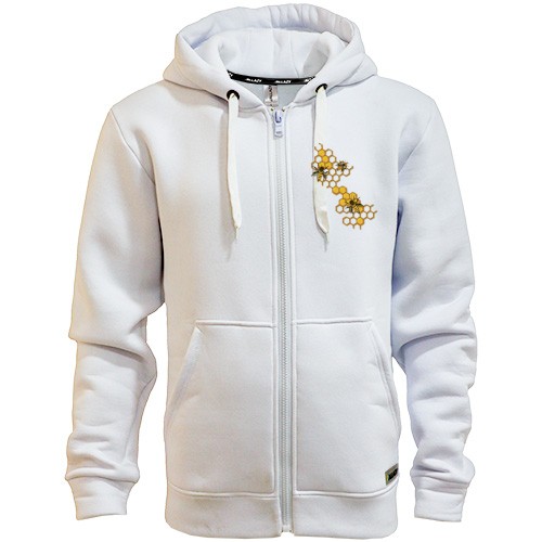 Худи на молнии с пчелами в улье