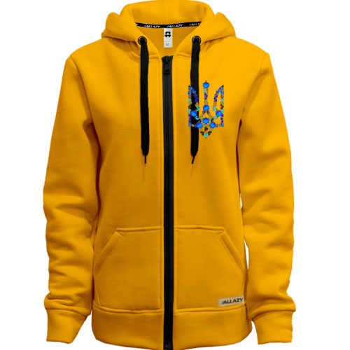 Худі на блискавці з гербом України у стилі писанки