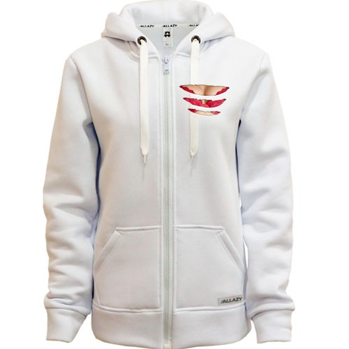 Худі на блискавці з червоним ліфом