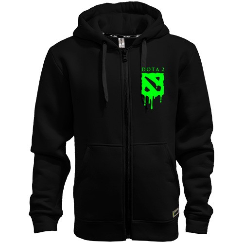 Худи на молнии кислотный лого DOTA 2