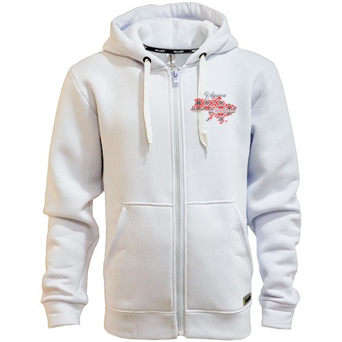 Худи на молнии Карта Украины - рисунок в стиле вышивки