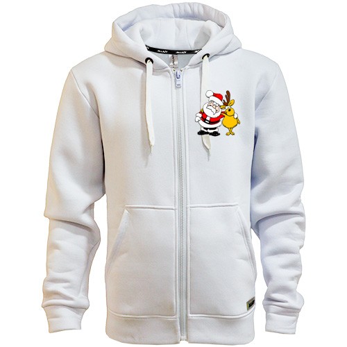 Худи на молнии Санта с оленем