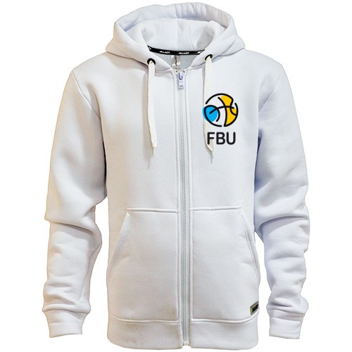 Худи на молнии с лого федерации баскетбола Украины
