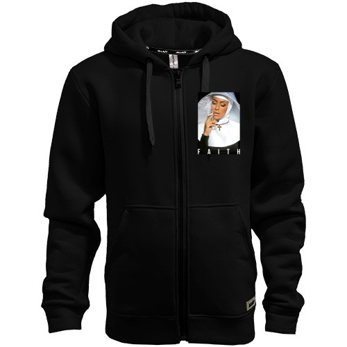 Худи на молнии с монашкой FAITH