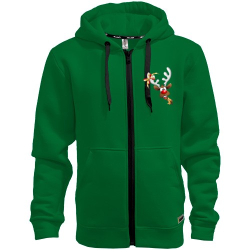 Худі на блискавці з оленем що визирає