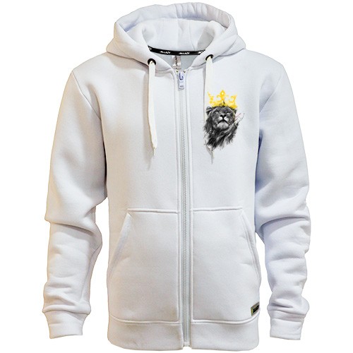 Худі на блискавці з левом в короні