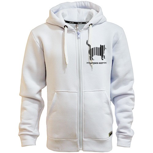 Худи на молнии штрих-кот