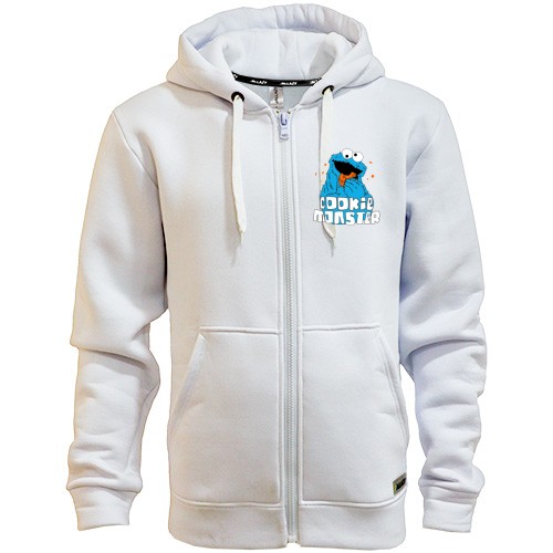 Худи на молнии Cookie monster ест печеньку