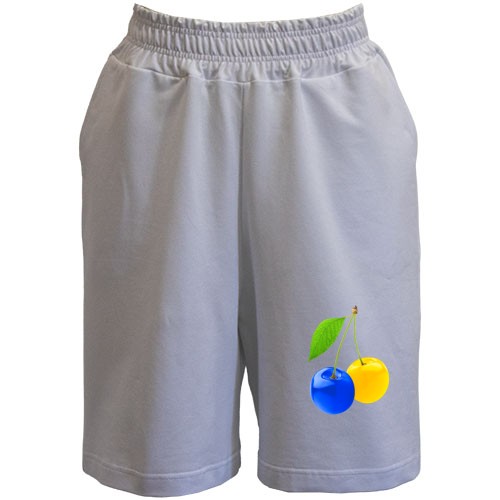 Шорты Желто-синяя вишня