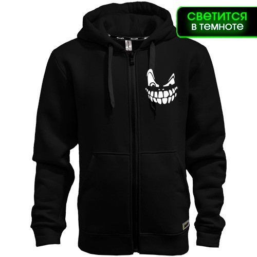 Худи на молнии со злорадным смайлом