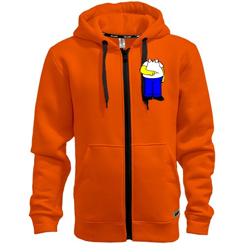 Худи на молнии с телом Гомера Симпсона