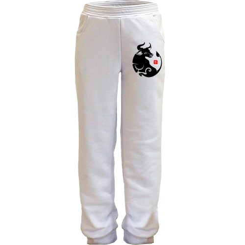 Дитячі штани Новорічний бик в китайському стилі