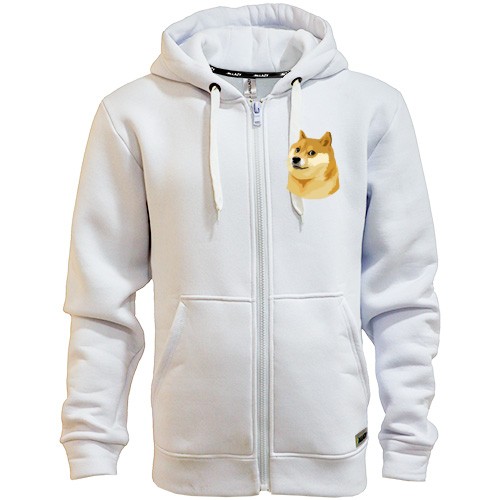 Худи на молнии с мэмом wow doge