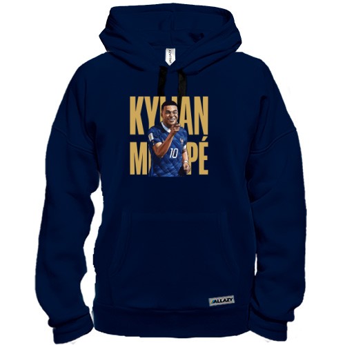 Толстовка с портретом футболиста Килиана Мбаппе и надписью «KYLIAN MBAPPÉ»