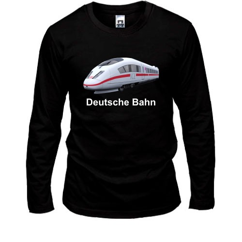 Мужской лонгслив с изображением скоростного поезда ICE и надписью «Deutsche Bahn»