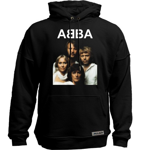 Худи без начеса с портретом участников группы ABBA и логотипом