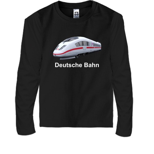 Детский лонгслив с изображением скоростного поезда ICE и надписью «Deutsche Bahn»