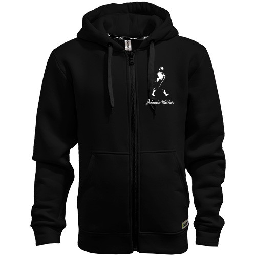 Мужская толстовка на молнии с логотипом Johnnie Walker и силуэтом шагающего джентльмена в цилиндре