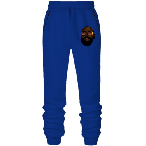 Штаны из футера без начеса с улыбающимся Rick Ross