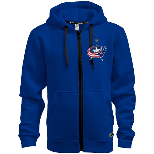 Мужская толстовка на молнии с логотипом хоккейного клуба Columbus Blue Jackets и эмблемой NHL