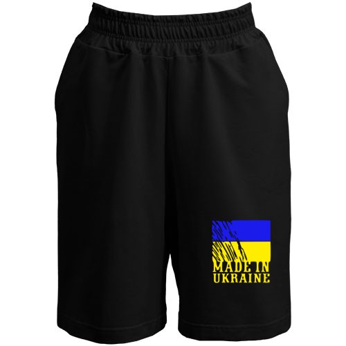 Мужские шорты с украинским флагом и надписью «MADE IN UKRAINE»
