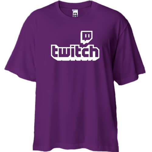 Футболка oversize с голографическим логотипом Twitch