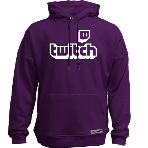 Худи без начеса с голографическим логотипом Twitch