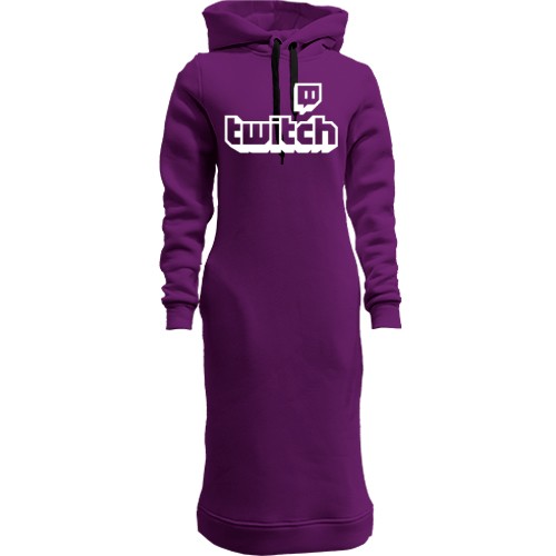 Женская толстовка-платье с голографическим логотипом Twitch