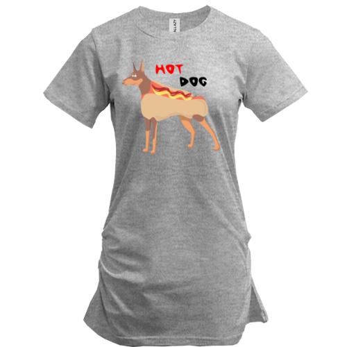Подовжена футболка Hot dog