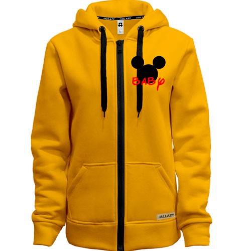 Худи на молнии с силуэтом Мики 