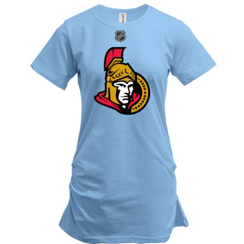 Подовжена футболка з логотипом хокейного клубу «Ottawa Senators» та емблемою NHL