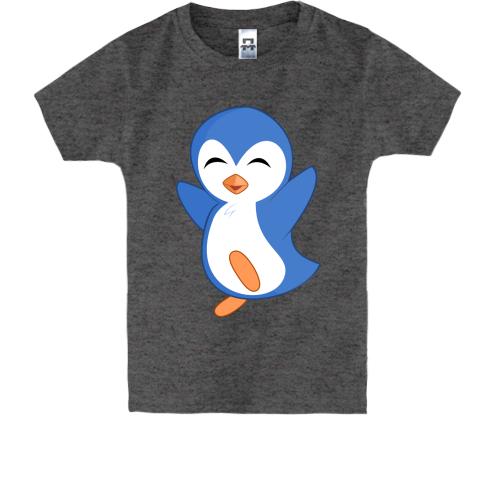 Дитяча футболка з веселим пінгвіном