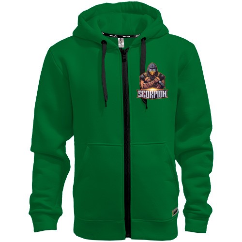 Мужская толстовка на молнии Mortal Kombat Scorpion