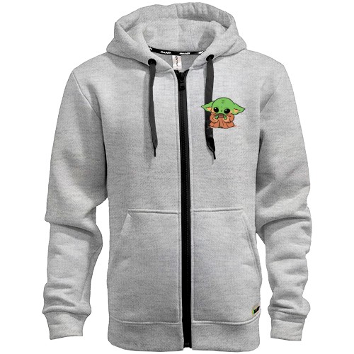 Мужская толстовка на молнии Baby Yoda.