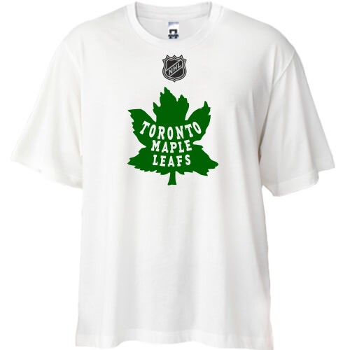 Футболка oversize с логотипом хоккейного клуба «Toronto Maple Leafs» и эмблемой NHL