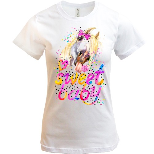 Футболка с лошадью Sweet baby