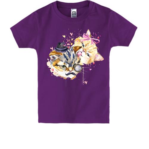 Детская футболка с котятами 