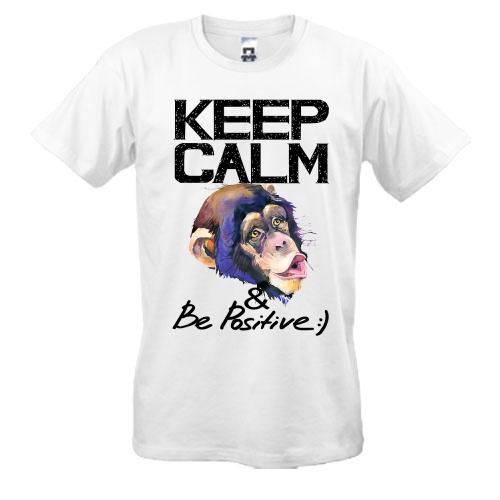 Футболка Keep calm and be positive