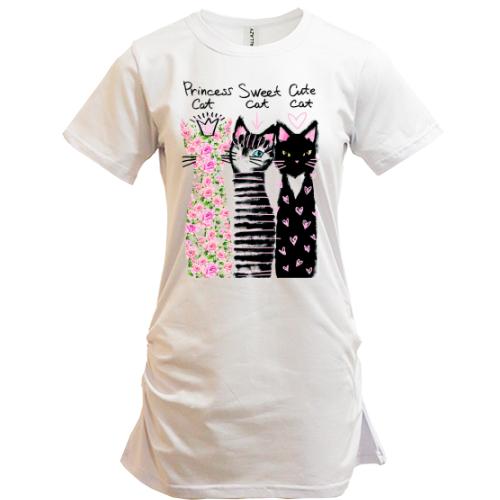 Туника Princess, Sweet and Cute cats
