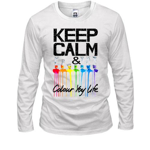 Лонгслів Keep calm and colour  your life (2)