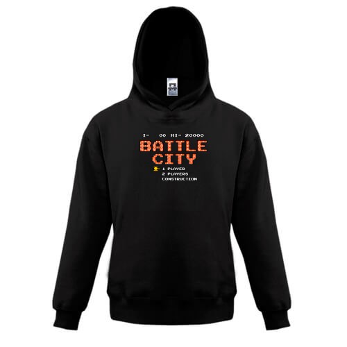 Дитяча толстовка із логотипом ретро-гри «Battle City» та меню вибору гравців