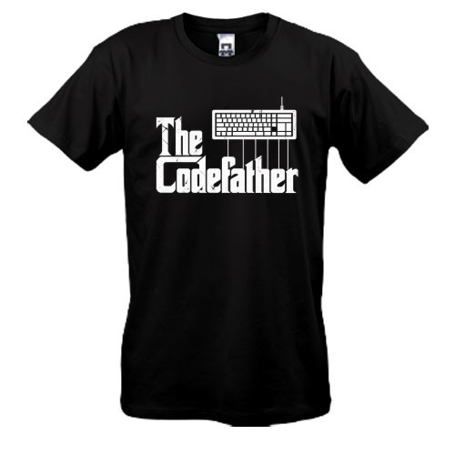 Мужская футболка с надписью «The Codefather»
