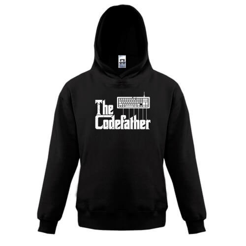 Дитяча толстовка із написом «The Codefather» та клавіатурою-маріонеткою
