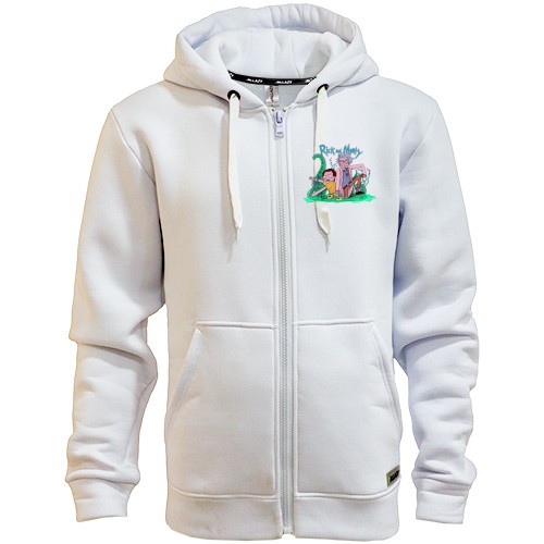 Мужская толстовка на молнии Rick and Morty с щупальцами