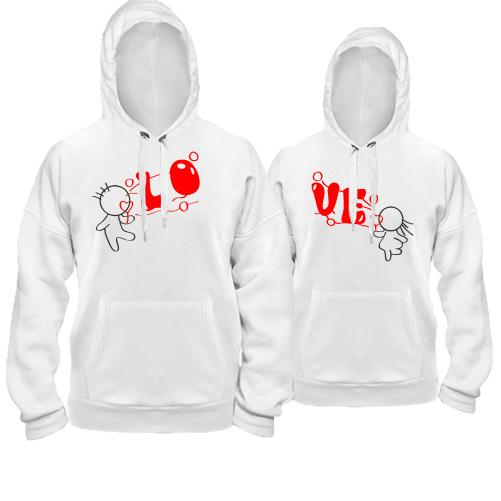 Парные толстовки Love 3