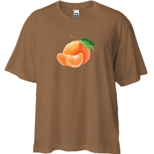 Футболка oversize с мандарином и сочными дольками