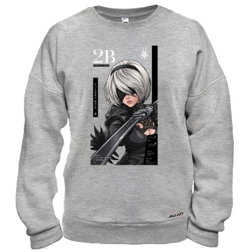 Світшот з персонажем 2B з NieR: Automata та мечом