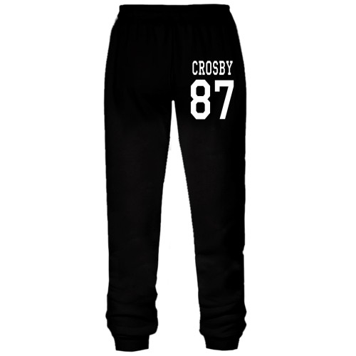 Мужские штаны на флисе с фамилией CROSBY и игровым номером 87